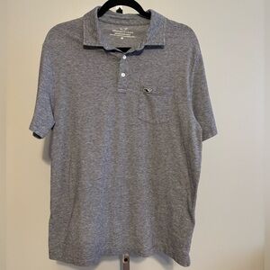 Vineyard Vines Polo Shirt Mens Medium Blue Edgartown Striped pocket